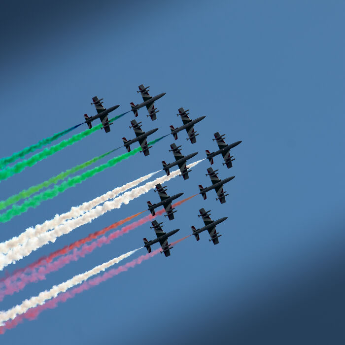 I Photographed The Frecce Tricolori Flyover