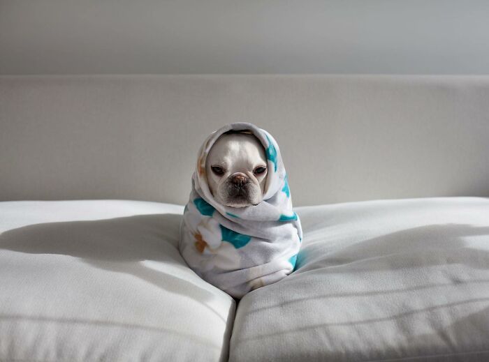 Meet This Adorable Pair Of French Bulldogs Famous For Their Burrito Look (New Pics)