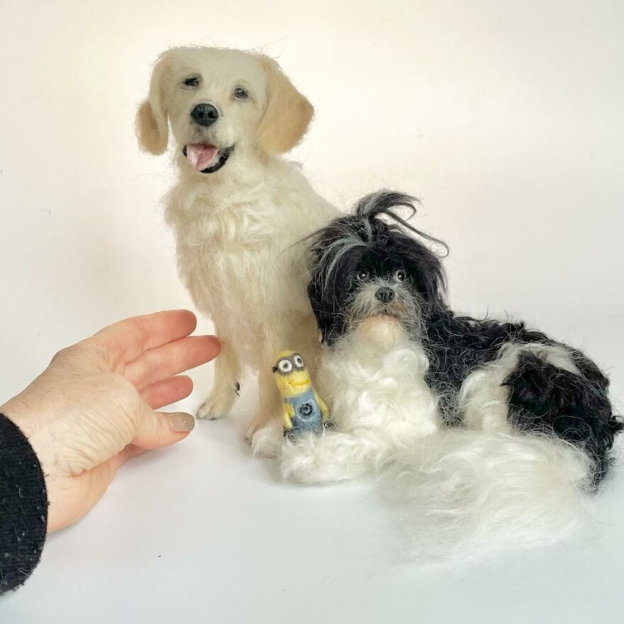 Needle-Felted Wonders: Curly Jo Hobbs Crafts Realistic Miniature Dogs And Donkeys