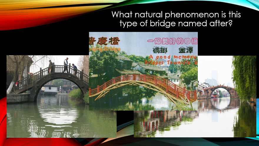 29) What Natural Phenomenon Is This Type Of Bridge Named After?