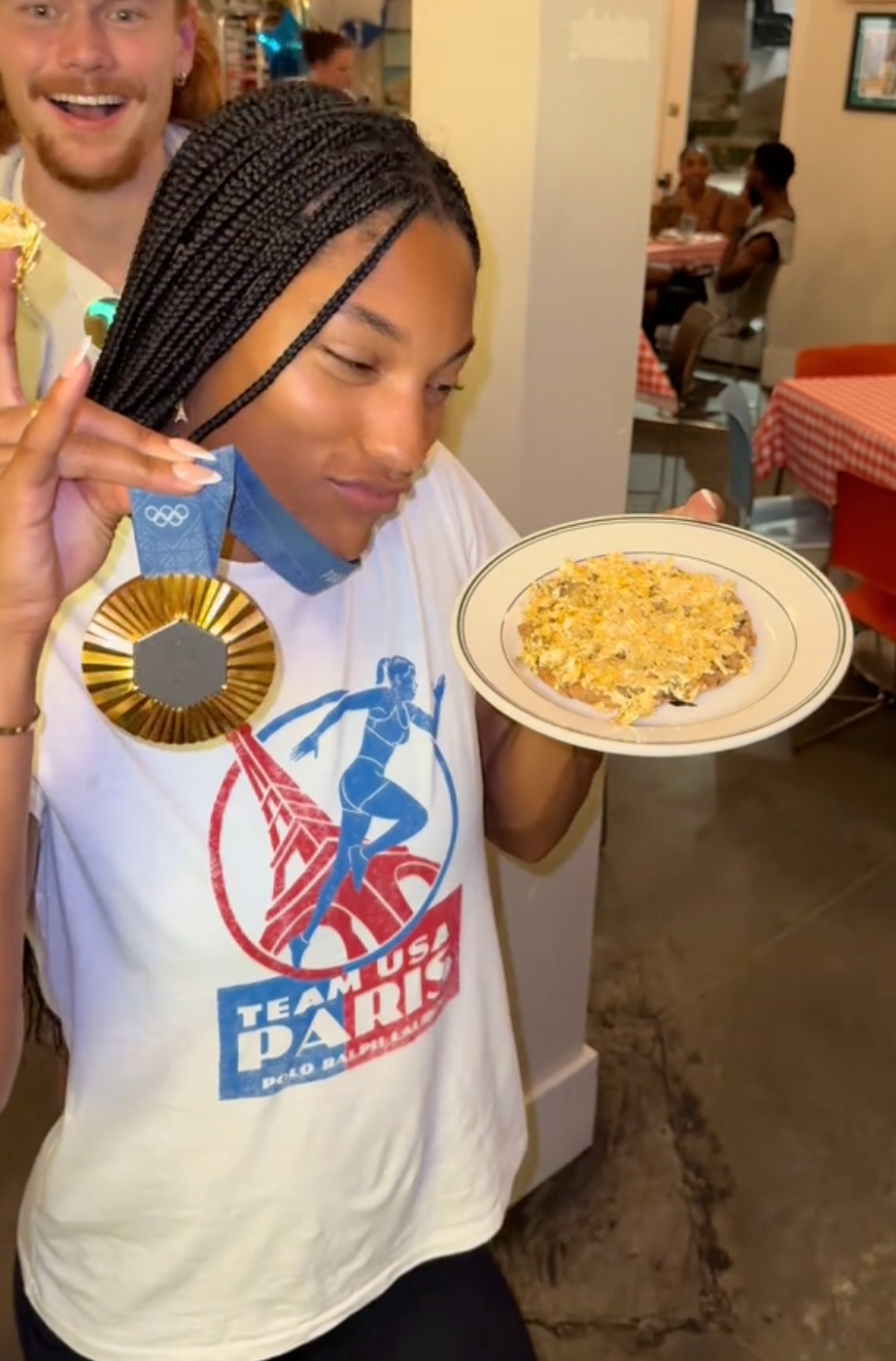 Gold Medalist Tara Davis-Woodhall Welcomed Home With A Wonderful Surprise From Her Husband