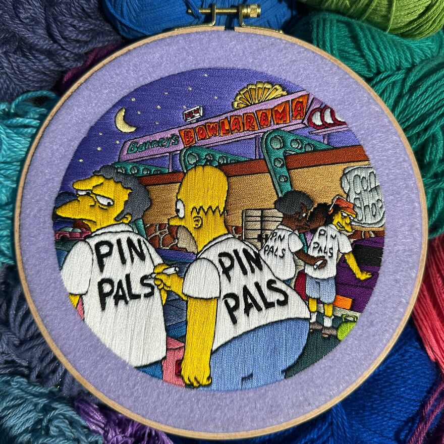 Stitching The Simpsons: How @bazarbartiano Brings Springfield To Life Through Embroidery