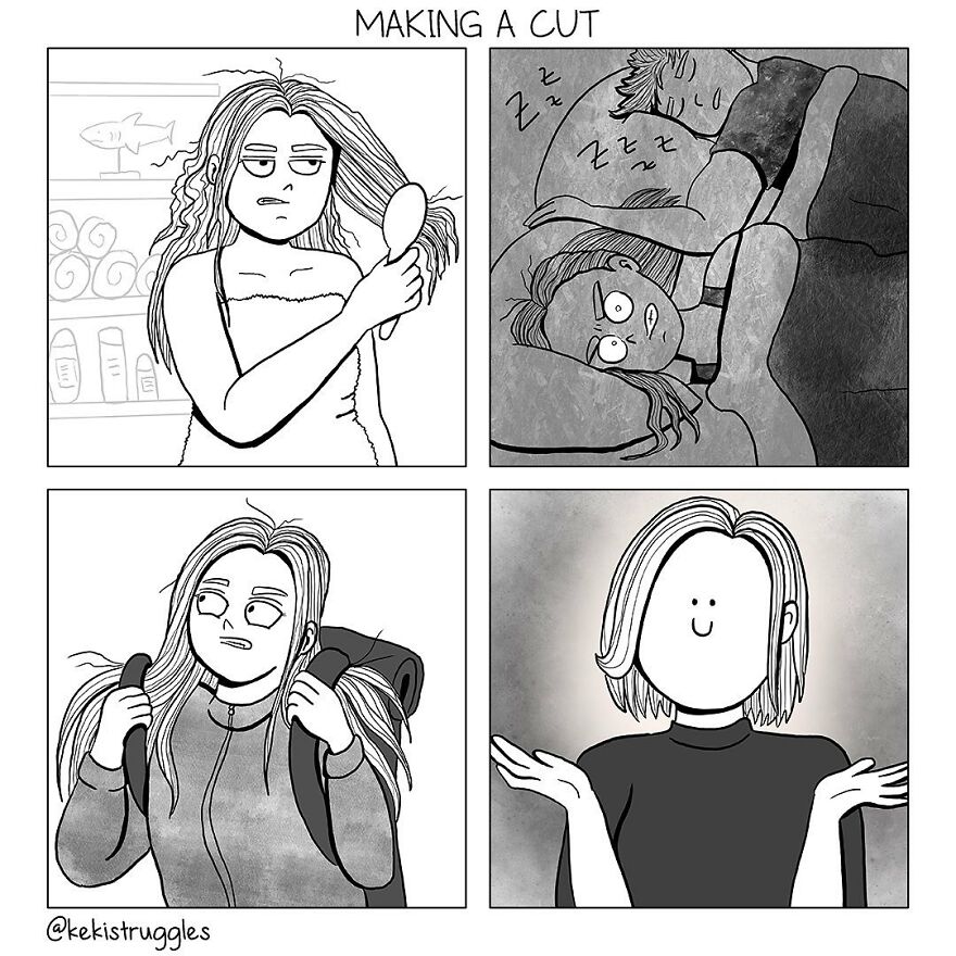 This Artist Shows Daily Struggles That Many Girls Will Surely Relate To