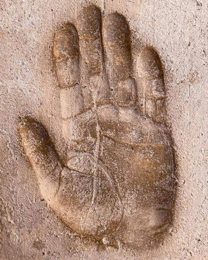 A Roman Brick From Cherchell, Algeria With A 2000-Year-Old Imprint Of A Human Hand