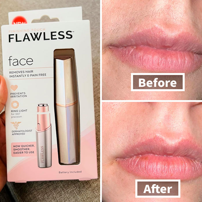 This Sleek, Discreet Finishing Touch Flawless Facial Hair Remover Is Like A Magic Eraser For Unwanted Peach Fuzz, Leaving Your Skin Silky Smooth And Makeup-Ready In Seconds