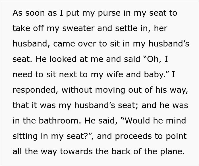 Man Tries To Make A Woman Give Up Her Husband’s Seat For Him Until Another Passenger Humbles Him