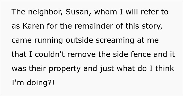 Karen Throws A Raging Fit Over Neighbor’s New Fence, Regrets It After Losing 800 Sq Ft Of Their Yard