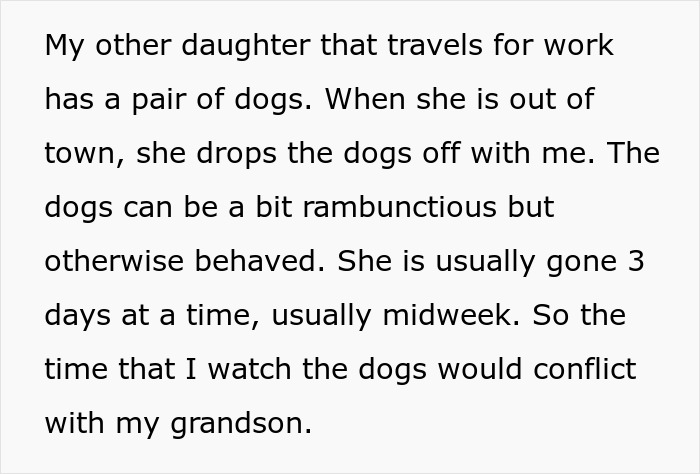 Woman Stops Talking To Mom Who Chose To Babysit Her Grandson Instead Of Watching Her Dogs