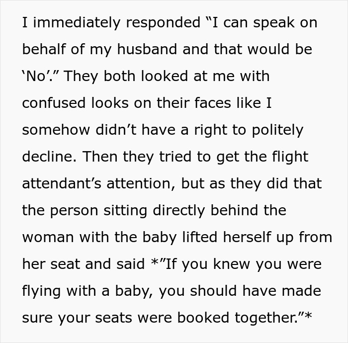 Man Tries To Make A Woman Give Up Her Husband’s Seat For Him Until Another Passenger Humbles Him