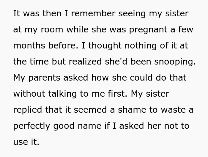 “AITA For Leaving The Hospital After My Sister Gave Birth And Announced The Name Of Her Baby?”