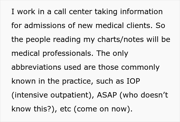 Woman Maliciously Complies With “No Abbreviations” Rule, Makes Supervisor Look Stupid