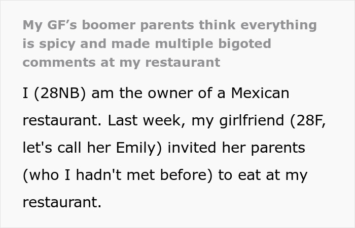 Person Appalled As GF’s Racist Parents Roast Their Restaurant And Tell Her To Get A “White Man”