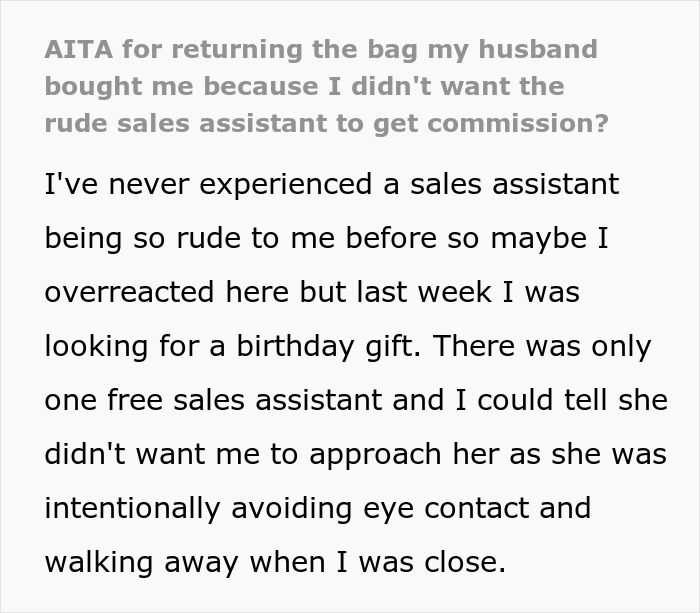 Wife Has A ‘Pretty Woman’ Moment, Returns Hubby’s Gifted Bag To Spite Rude Sales Assistant