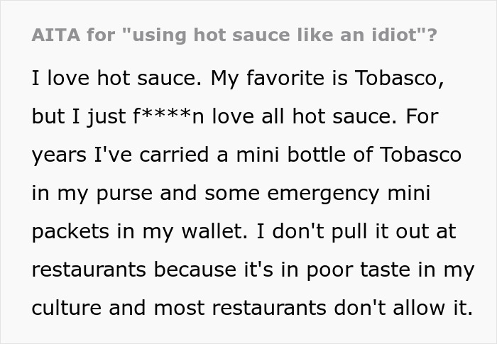 Woman Is Called An Idiot For Liking Hot Sauce By Her Friend’s BF, Harshly Tells Him Off And Leaves