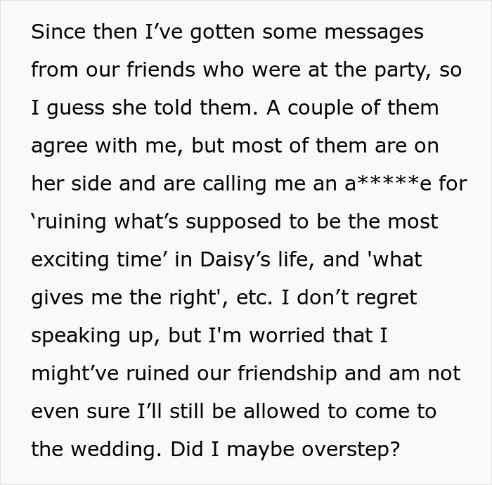 "Did I Maybe Overstep?": Woman Tells Friend To Call Off Wedding, Gets Dragged Online