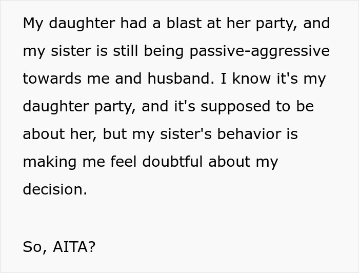 Niece Refuses To Invite Aunt To Her Birthday After Wedding Exclusion, Aunt Turns Passive-Aggressive