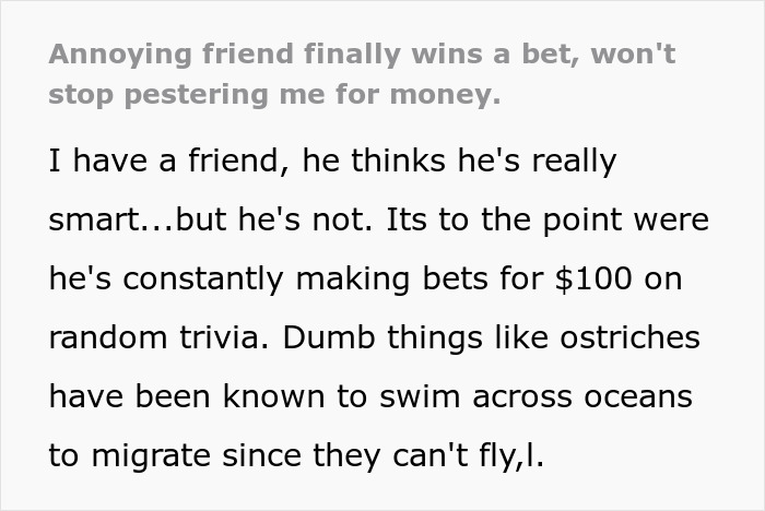 "I Don't Think I Want Him In My Life Anymore": Friend Finally Wins Bet, Demands Money