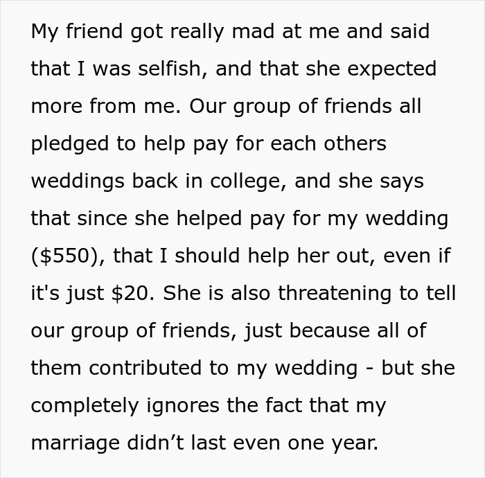 Woman Called “Selfish” For Refusing To Help Fund Friend’s Wedding, People Agree With The Bride