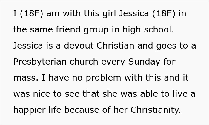 Christian Teen Implies She’s Better Than Her Friends, Friend Tells Her To Shut It