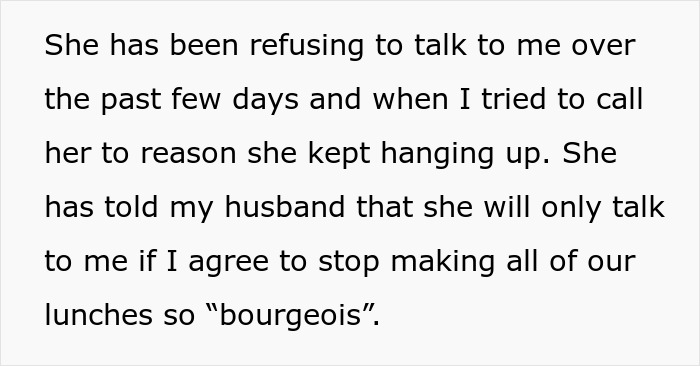 Woman Cooks For Her SIL Every Day, Gets Complaints About The Meals Being Too “Bourgeois”