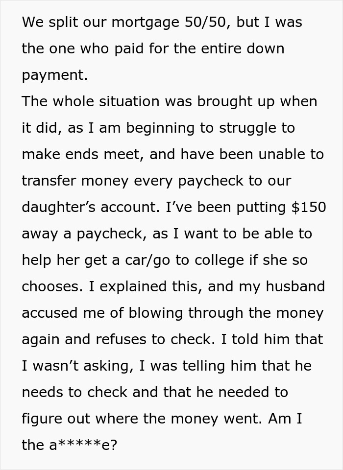 Entitled Man Splurges $4K Dad Gifted To His Kid, Puts Blame On Wife When She Asks Where It Went