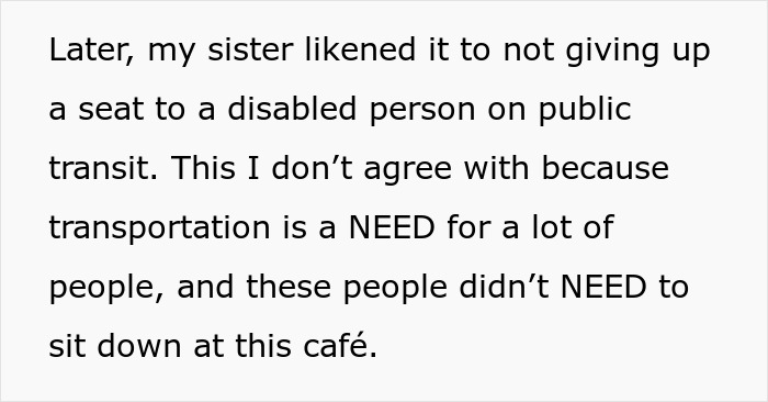 Woman Wants To Take Over Woman’s Entire Table So Her Injured Friend Can Sit But She Won’t Have It