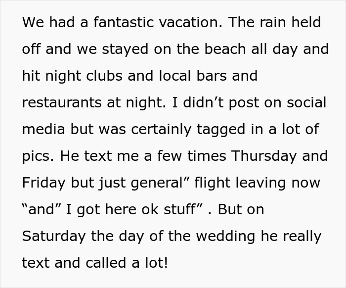 Guy Plans On Cheating With Ex During Family Wedding, Doesn't Bring His GF, Gets A Surprise