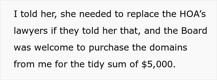 Woman Buys All Domains Of Unit Before Moving Out As Petty Revenge On HOA: “Kick Dirt, Or Pay Me”