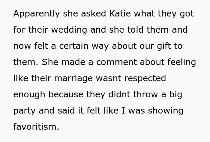 Drama Ensues After Woman Finds Out About A Wedding Gift Her Brother Got For Sister