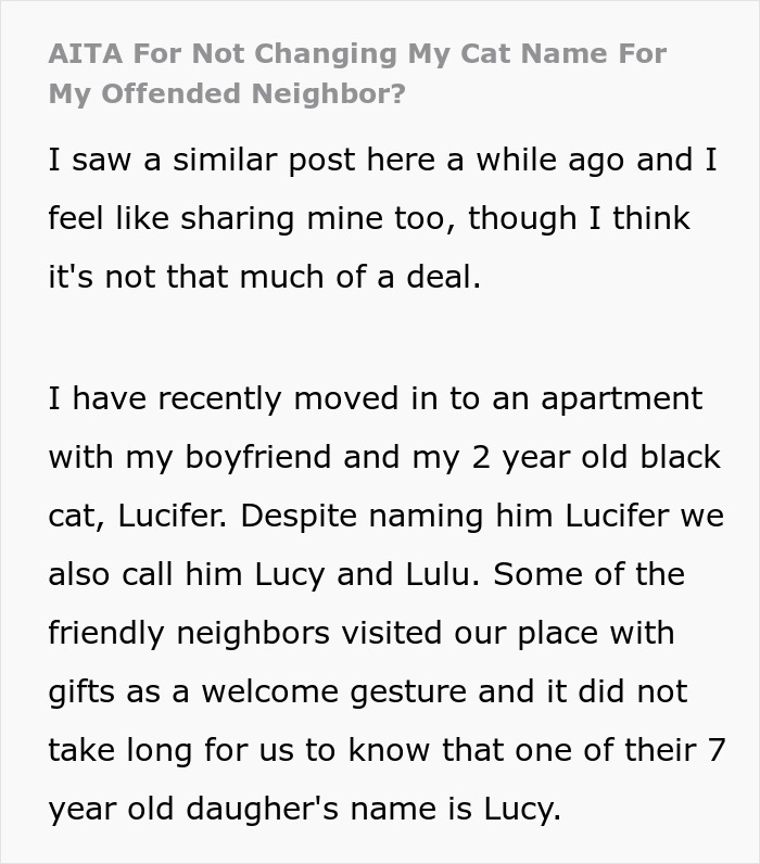 Entitled Neighbor Insists Black Cat’s Name Is Racist And Offensive, Demands Immediate Name Change