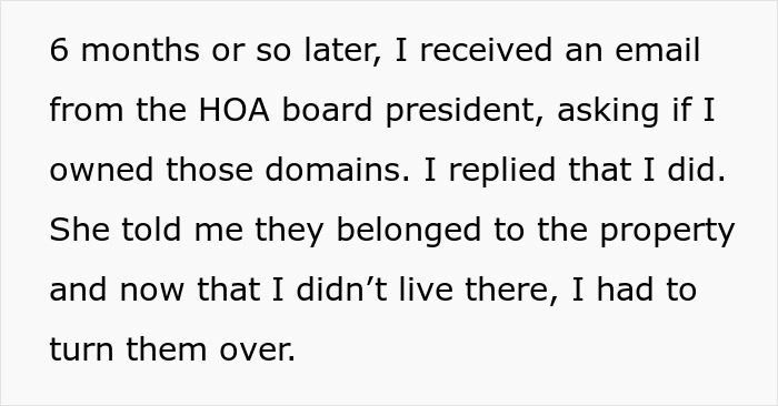 Woman Buys All Domains Of Unit Before Moving Out As Petty Revenge On HOA: “Kick Dirt, Or Pay Me”