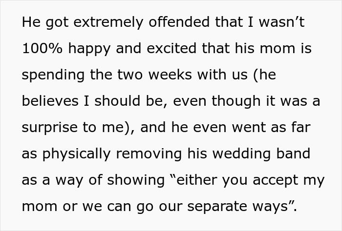 Woman Left Stunned After Man Forces Her To Choose Between His Mom Or Their Divorce