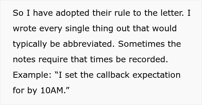 Woman Maliciously Complies With “No Abbreviations” Rule, Makes Supervisor Look Stupid