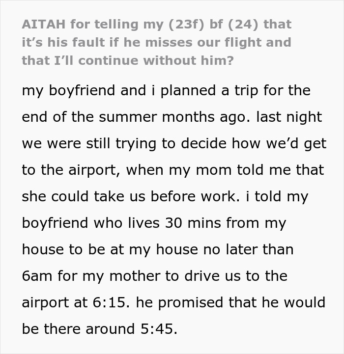 Guy Left Calling For Mommy’s Help For A Second Time As GF Refuses To Miss Trip