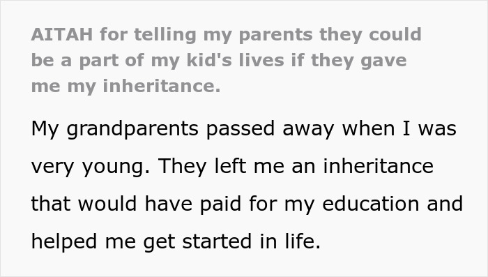 Parents Regret Blowing 90% Of Kid’s Inheritance After Being Banned From Meeting Their Grandkids