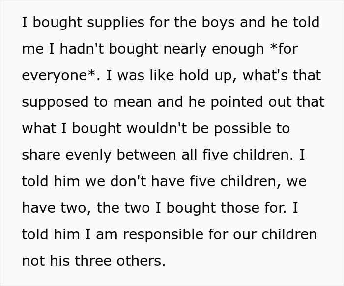 “AITA For Reminding My Ex I’m Only Responsible For Our Children And Not All Of His Kids?”