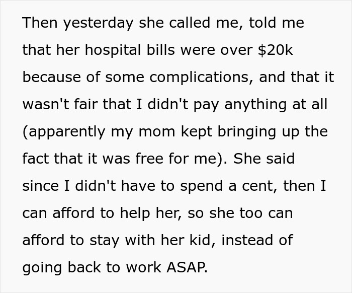 Woman Mocks Sister For Moving From The USA, Begs Her To Help Cover $20k Bill After Giving Birth