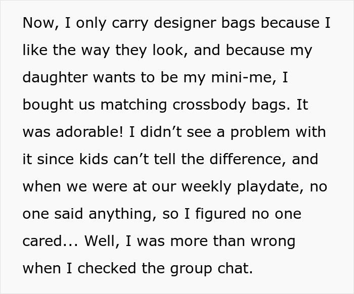 "AITA For Getting My Daughter A Designer Bag When Not Everyone In The Group Could Afford It?"