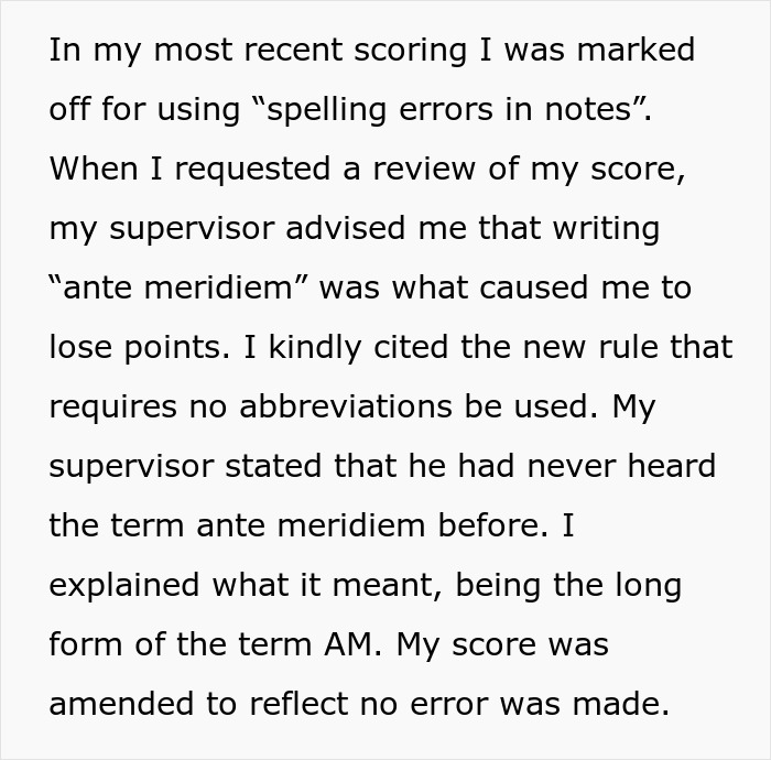 Woman Maliciously Complies With “No Abbreviations” Rule, Makes Supervisor Look Stupid