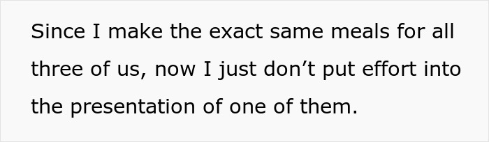 Woman Cooks For Her SIL Every Day, Gets Complaints About The Meals Being Too “Bourgeois”