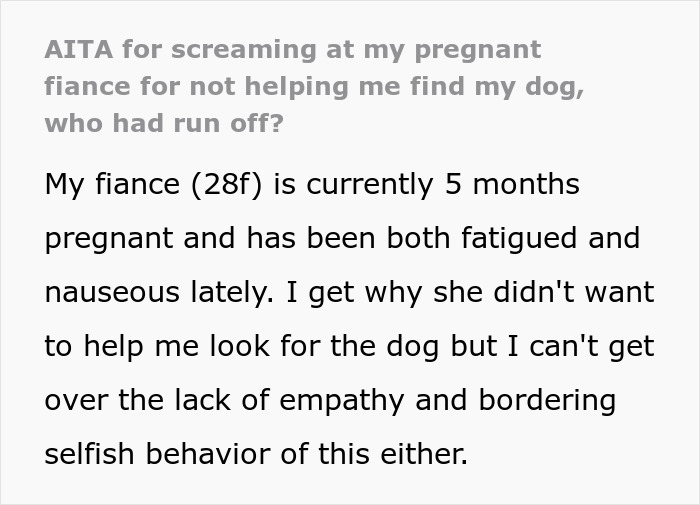 Guy Screams At Pregnant Fiancée For Refusing To Help Him Find Dog That Escapes Once A Week