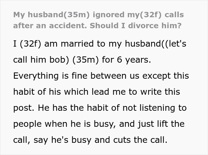 Woman Asks If She Should Divorce Her Husband After His Grave Error Nearly Cost Her Her Life