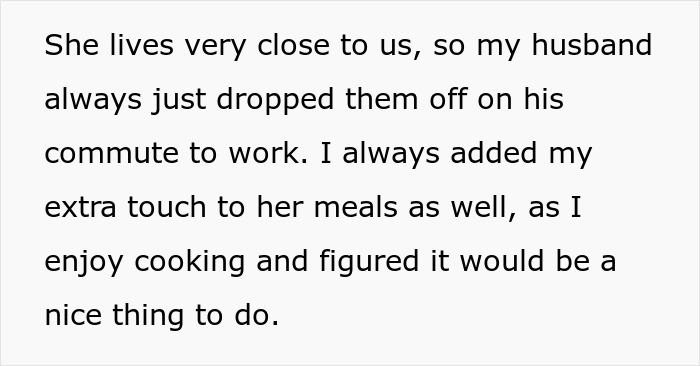 Woman Cooks For Her SIL Every Day, Gets Complaints About The Meals Being Too “Bourgeois”