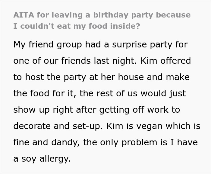 Party Host Expects Guest To Eat Their Food In Their Car, Is Upset They Caused Drama By Leaving