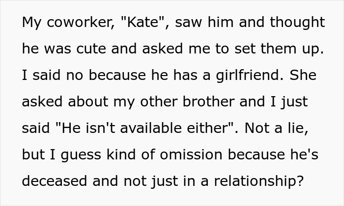 Woman Gets Bashed For Not Mentioning Her Brother Is Dead After Coworker Spread Rumors About Him