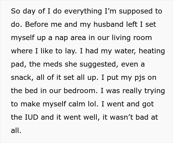 “AITAH For Being Mad At My Husband For His Behavior After I Got An IUD Inserted?”: Woman Gets A Wake-Up Call