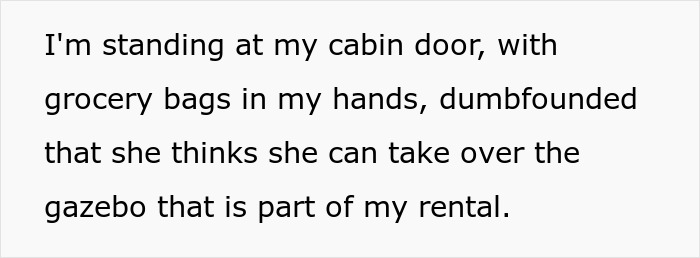 “Get Off My Deck”: Entitled Couple Demands Woman Share Her Gazebo, Gets Evicted Instead