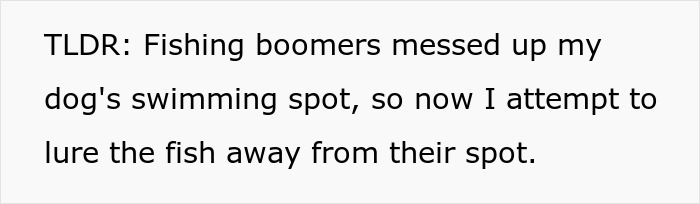Dog Owner Schemes To Lure Fish Away From Boomers’ Fishing Zone After They Mess Up The Dog Pond