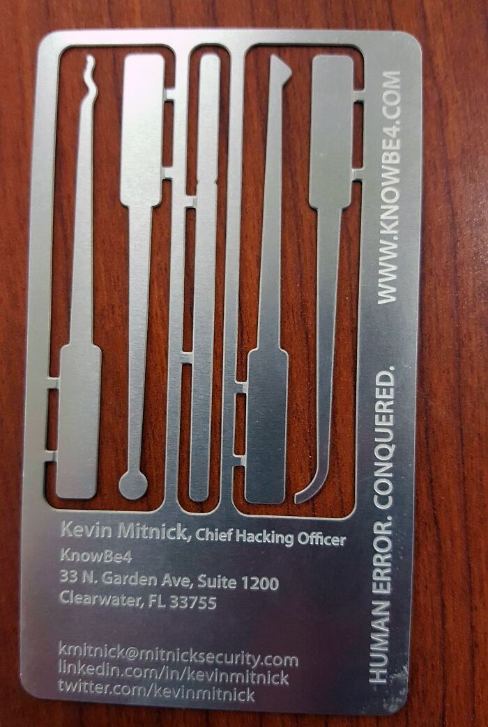 This Business Card I Got A While Ago Is Also A Set Of Lock Picks