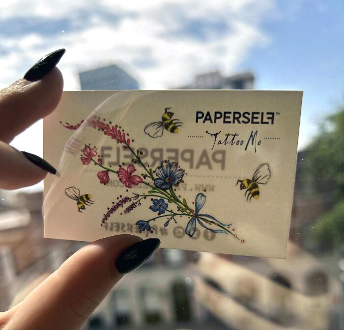 This Temporary Tattoo Shop Has Business Cards That Are Also Temporary Tattoos